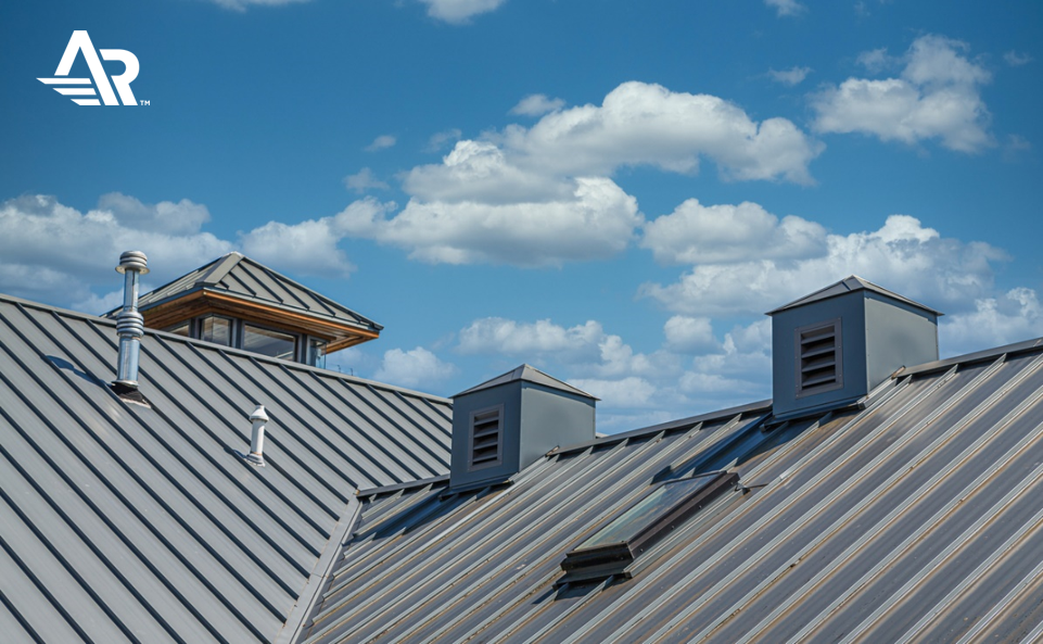 Metal roofing photo, sleek and clean.