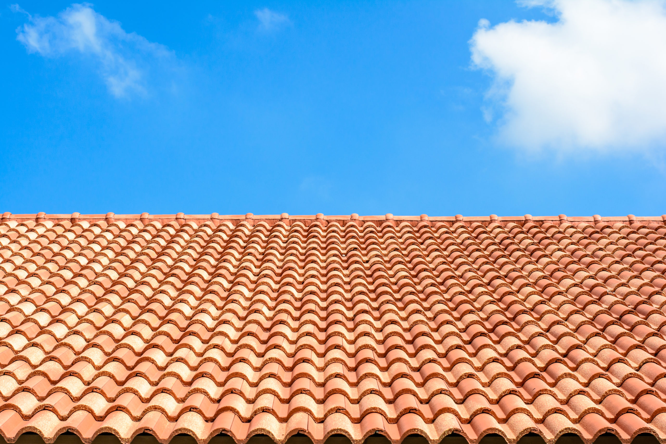 Pattern of roof with wonderful sky on sunshine day